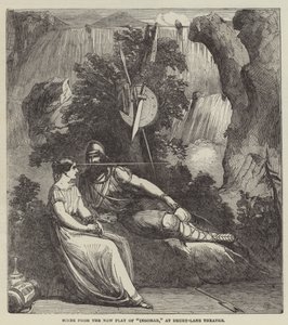 Escena de la nueva obra de Ingomar, en el Teatro Drury-Lane de English School